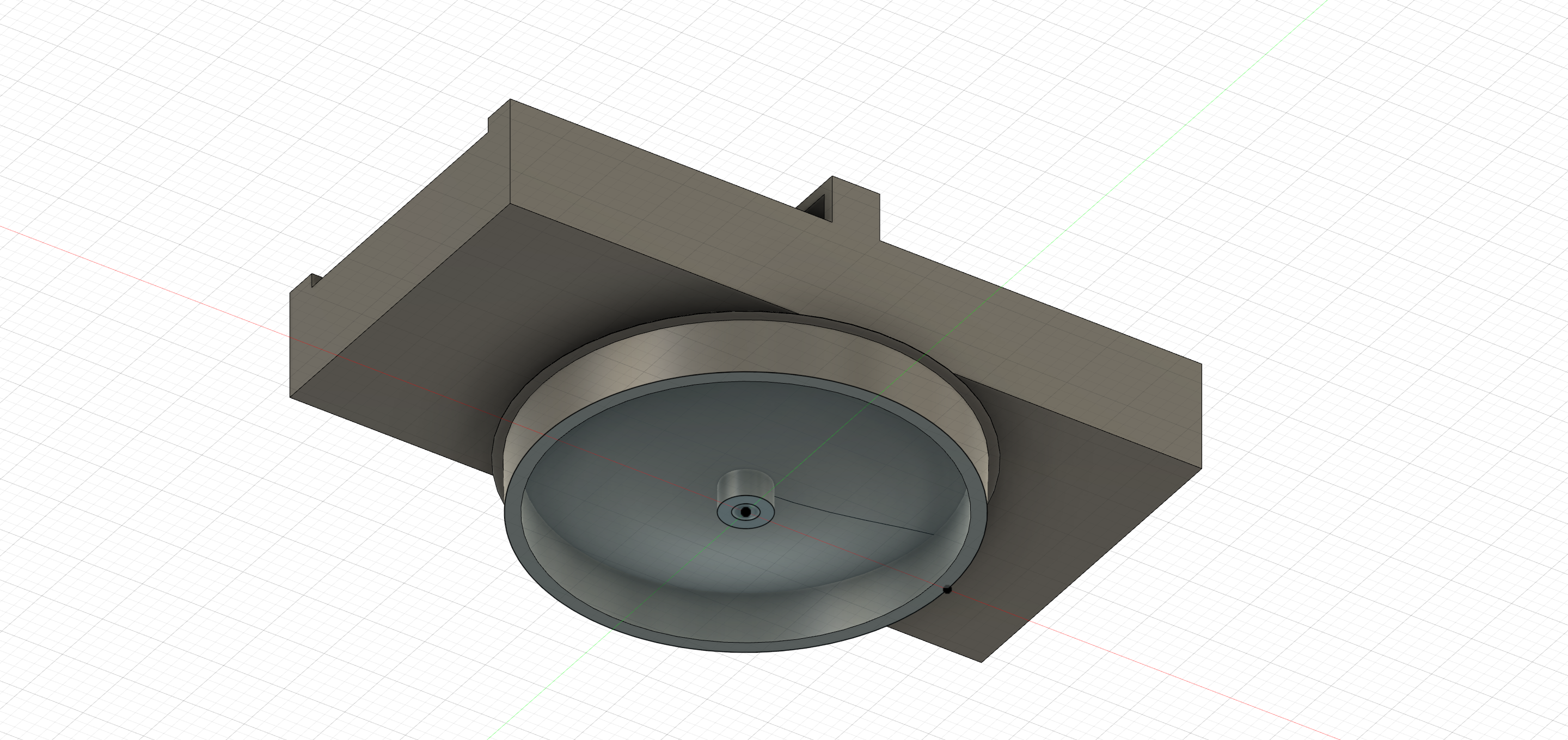 Bottom corner view of the project's kettle lid and electronics housing
