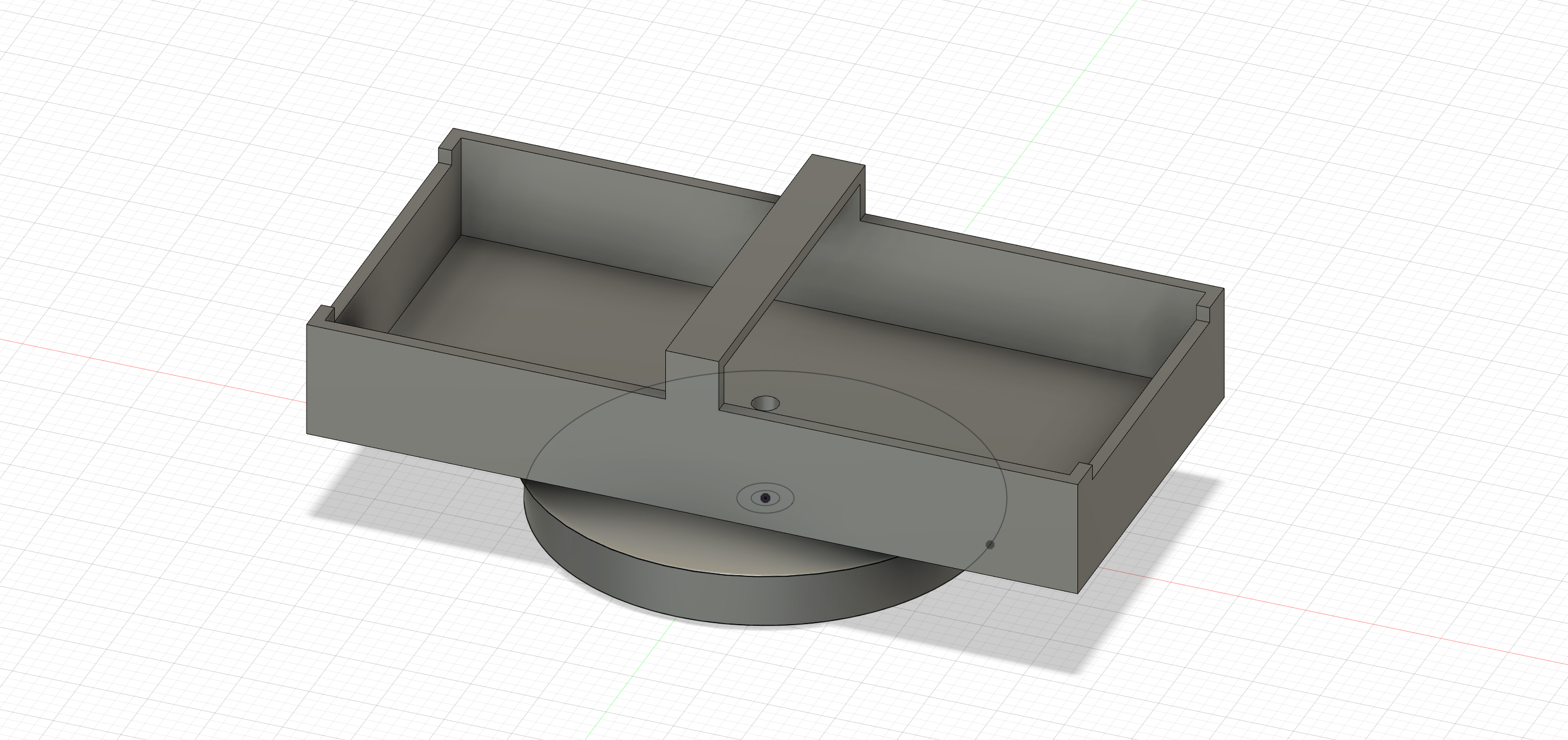 Isometric view of project's kettle lid and electronics housing