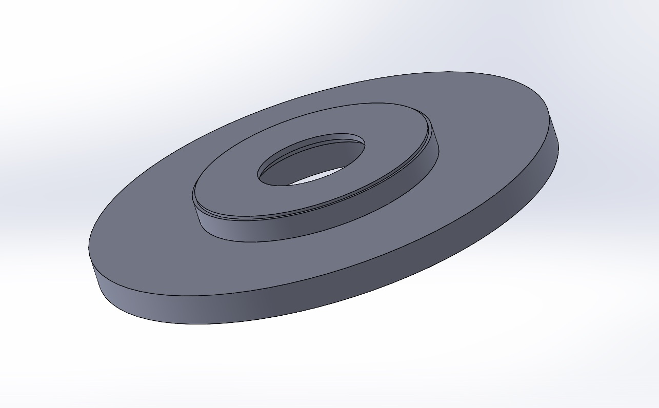 Image of the .STL model for the brake without perforations